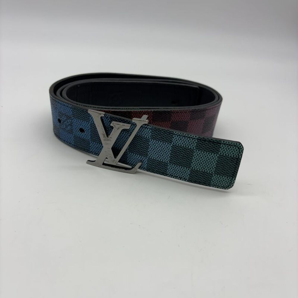 Louis Vuitton Rainbow Damier Belt with Silver BuckleReversible black - Picture 6 of 6